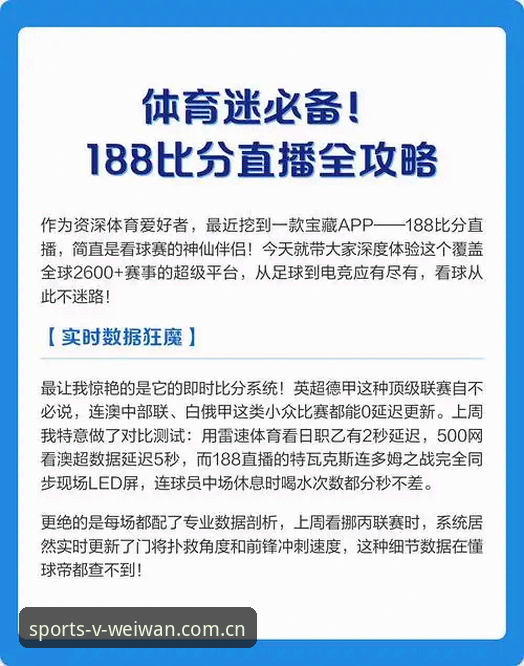 微玩体育实时比分详解:专业数据平台如何提升观赛体验